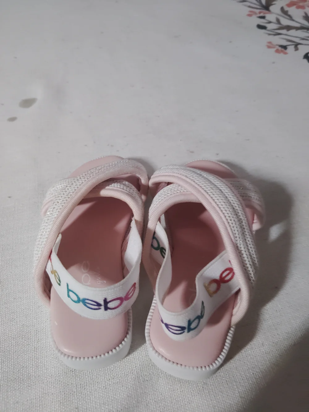 bebe Girls White Floral Mary Janes & Pink Crisscross Sandals